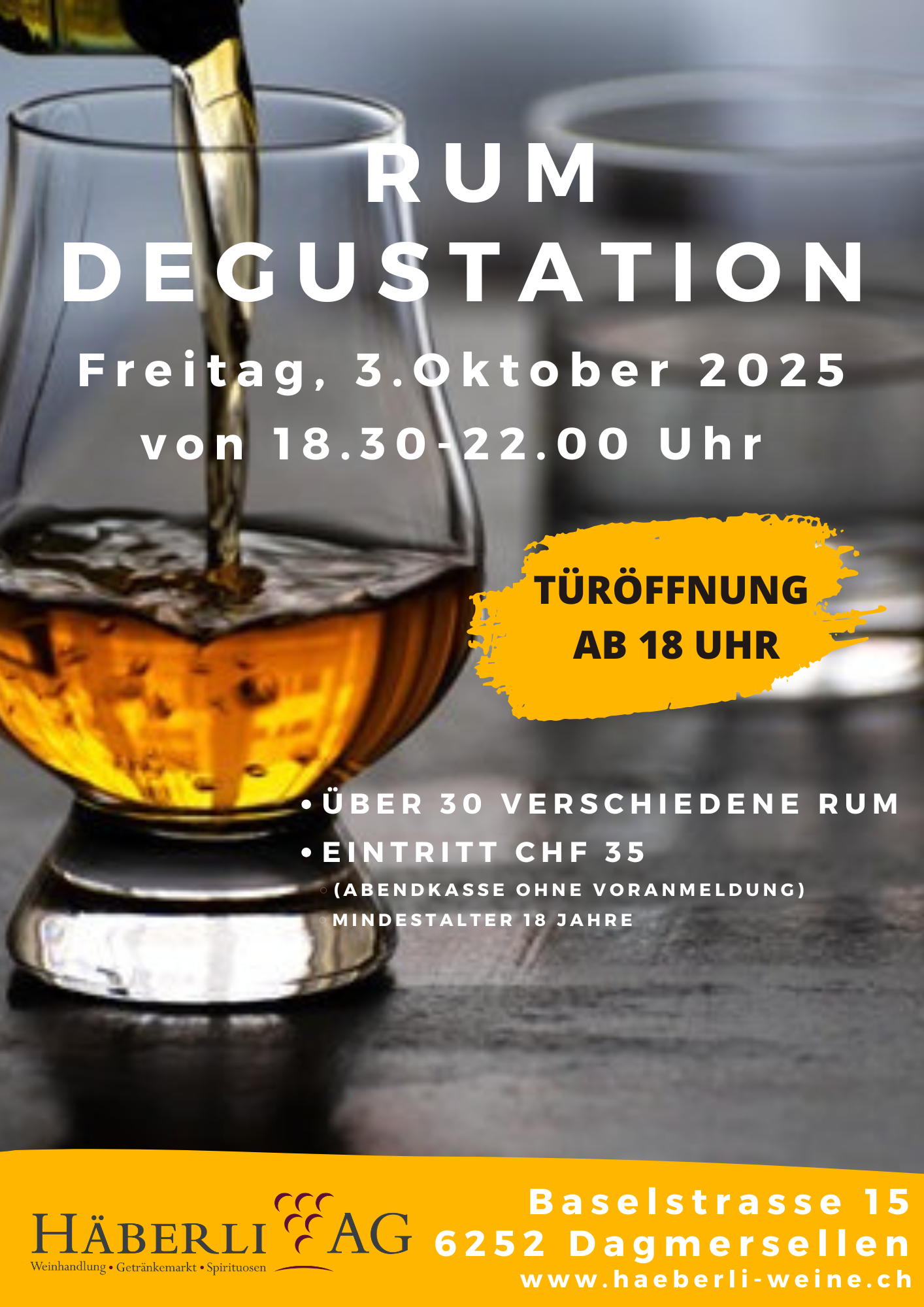 Rum Degustation Flyer 2024
